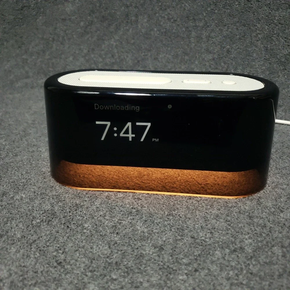 Loftie Clock Smart Alarm White Noise Sound Machine Nightlight Bluetooth White